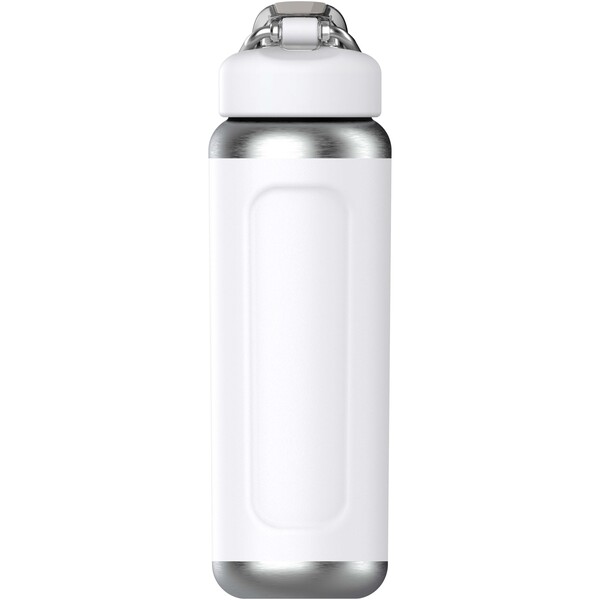 Garrafa de água isolada em aço inoxidável reciclado Stanley Classic Wellspring 710 ml - Branco