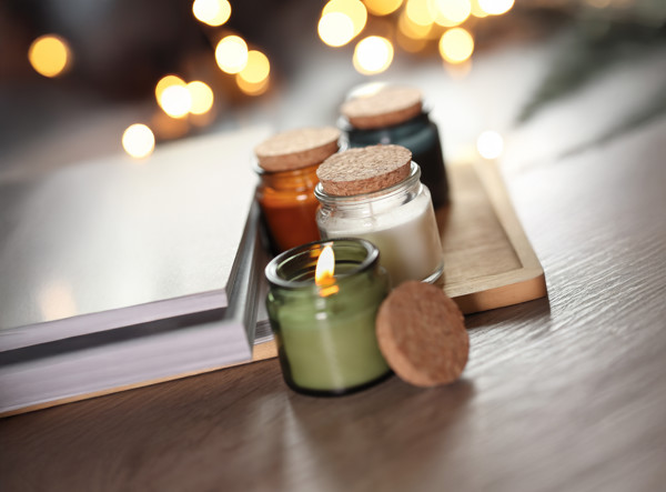 Vela de cera vegetal 70 gr Valo - Bege