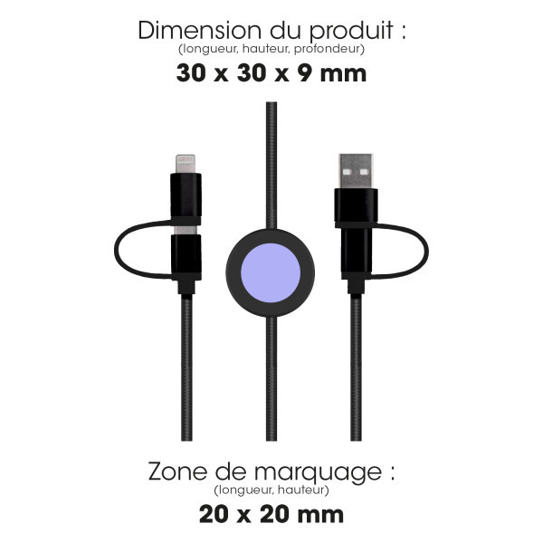 DONI - CABLE 4 EN 1 AVEC TRANSFERT DE DONNEES & CHARGE ULTRA-RAPIDE
