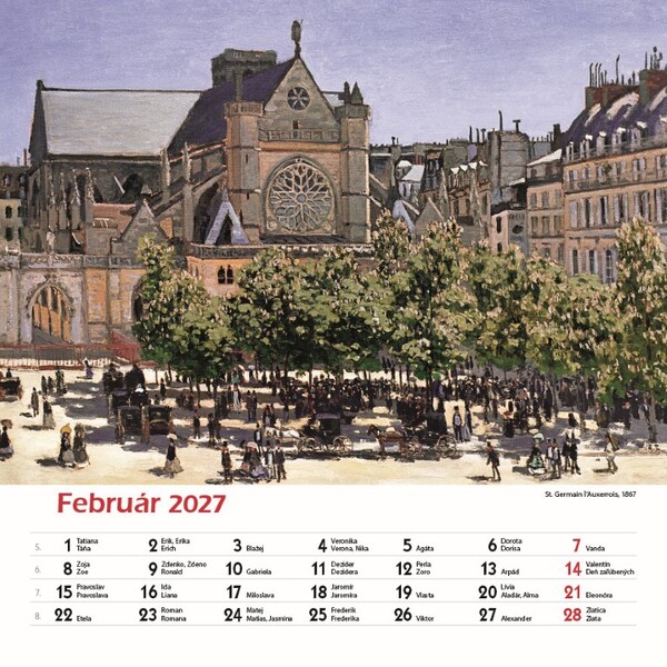 Nástenný Kalendár Claude Monet Štvorec 2027