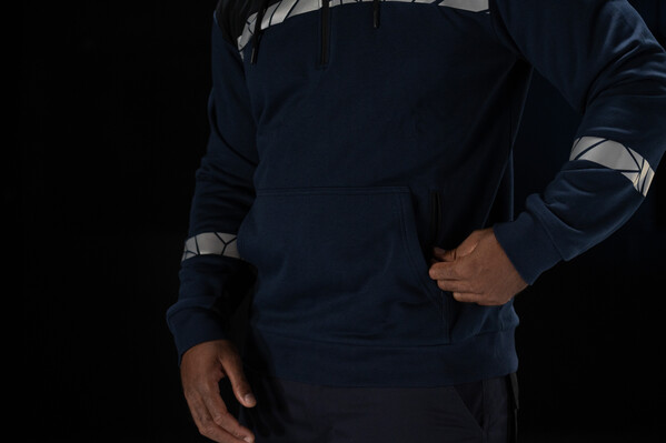 7104 1/2 ZIP HOODIE PGL Grey/Black 5XL