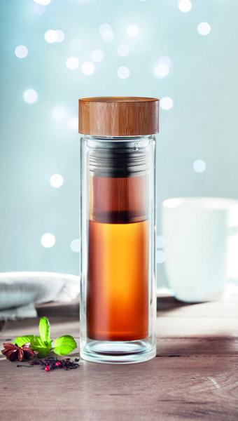 Trinkflasche Glas 400ml Batumi Glass