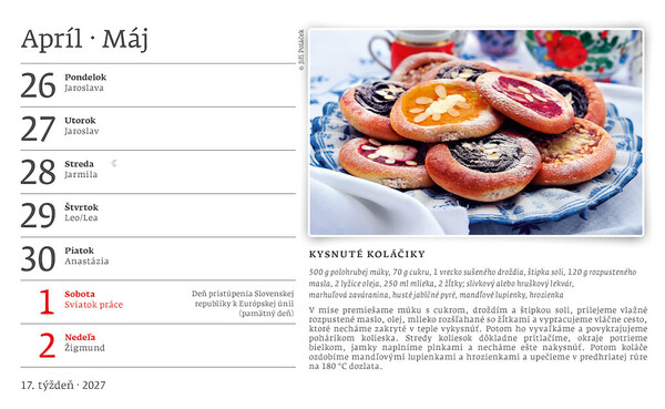 Stolní kalendář Kuchárka pre všetkých 2027
