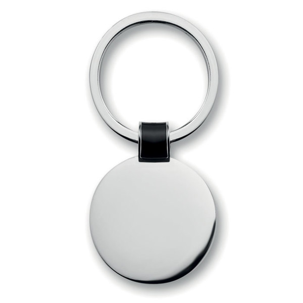 Portachiavi circolare in metal Roundy - Nero
