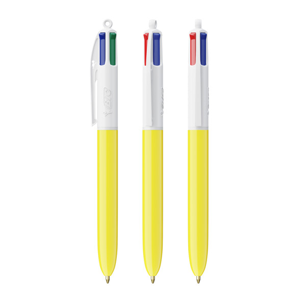 BIC® 4 Colours® ballpen - White/yellow