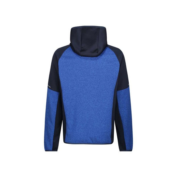 X-Pro Coldspring Ii Hybrid Performance Stretch Hooded Fleece Jacket - Oxford Blue Marl / Navy / 3XL