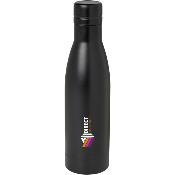 Vasa 500 ml RCS certified recycled stainless steel copper vacuum insulated bottle - Black