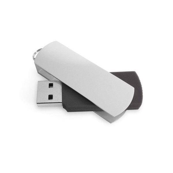 BOYLE 8GB. Pen Drive USB com 8GB com clipe em metal - Preto