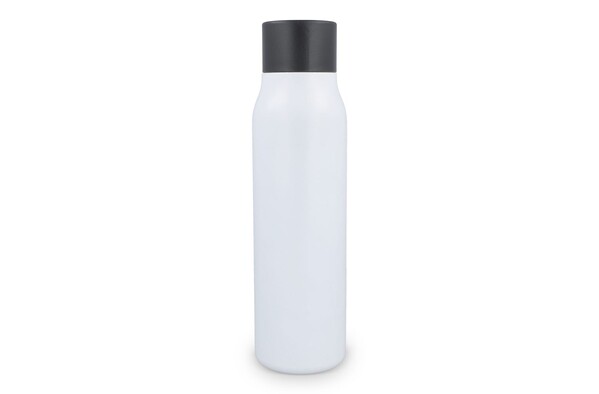 Bouteille isotherme à mousqueton, finition mate, 600 ml - Blanc