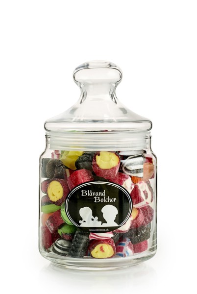 Medium apotekerglas inkl. logolabel i 1-4 farver - Bluewater candy mix