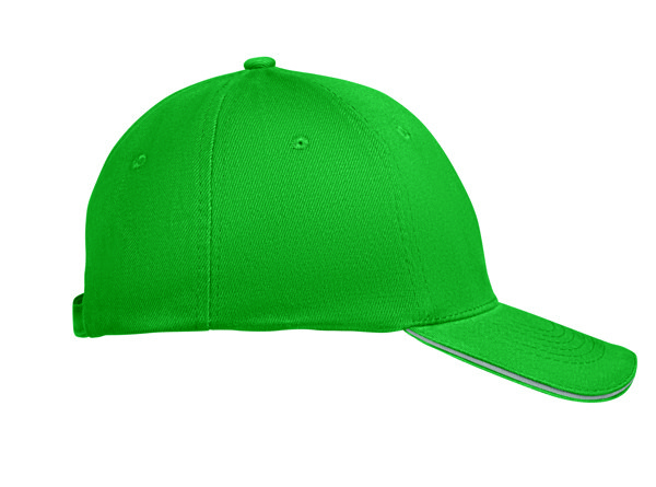 6 panel baseball cap 260 gr/m Buffalo - Prairie Green / White