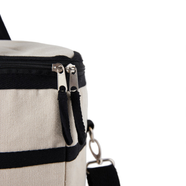 Chladiaci kôš VINGA Volonne z recykl. canvas AWARE™ - Off White / Čierna