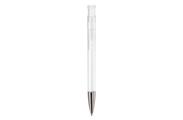 Stylo Avalon Transparent Pointe métal - Transparent / Blanc