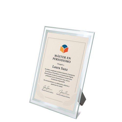 <p>GLASS FRAME DIPLOMA A5 “BISELA”</p>