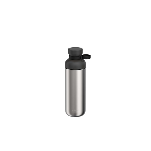 Mepal Vita 700 ml waterfles van gerecycled roestvrij staal - Zwart