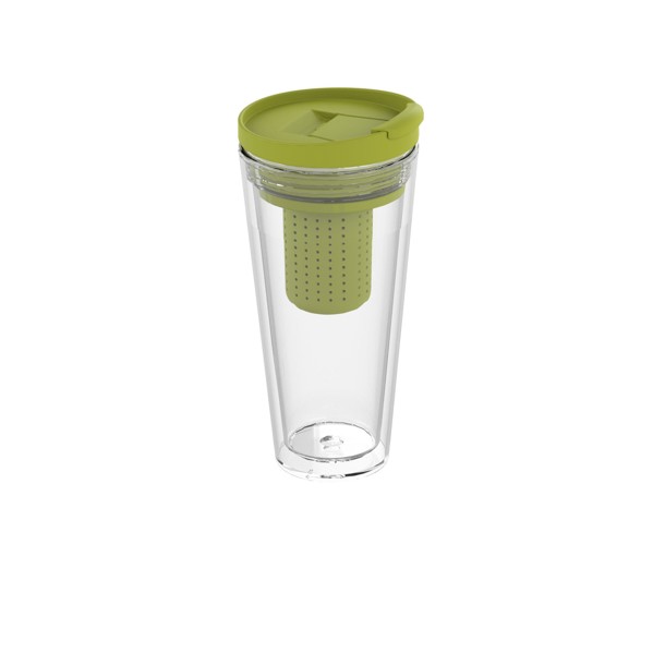 Isolierbecher "Mocha" Mit Teesieb - Transparent / Lemon