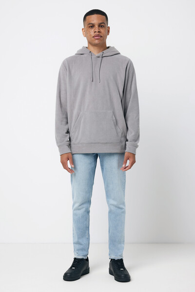 Iqoniq Trivor Mikroflis kapuca iz recikliranega poliestra - Storm Grey / 3XL