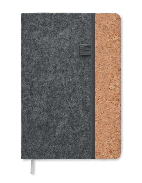 Notatnik korkowy A5 RPET Corkbook - Kamienny szary