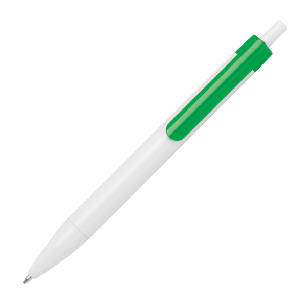 Ballpen with colored clip - Green