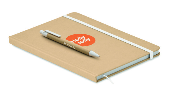 Carnet A5 en carton recyclé Caratil - Blanc