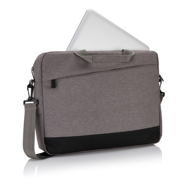 Xd Collection laptop bag 15.6”, 600D polyester - Grey / Black