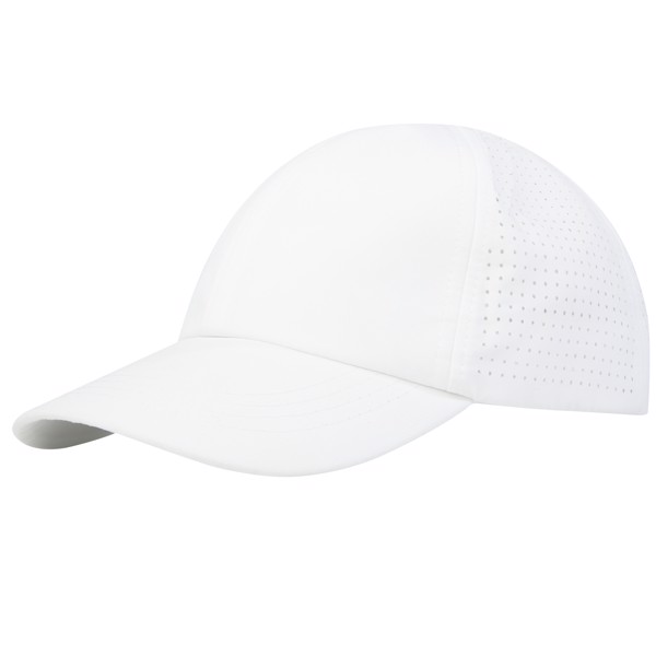 Casquette 6 panneaux Mica GRS recyclée ajustée - Blanc