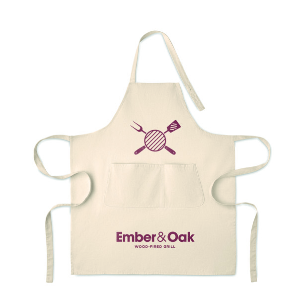 Organic cotton apron 240 gr/m² Gamma Colour
