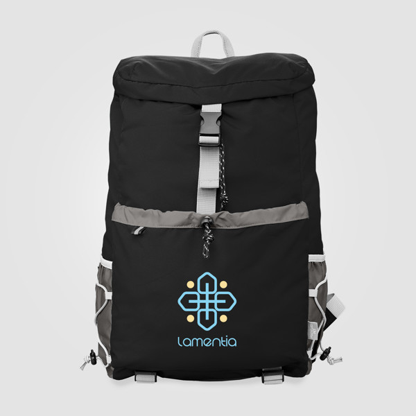 Tilden Recycled Laptop Utility Backpack - 20L - Black / Heat transfer