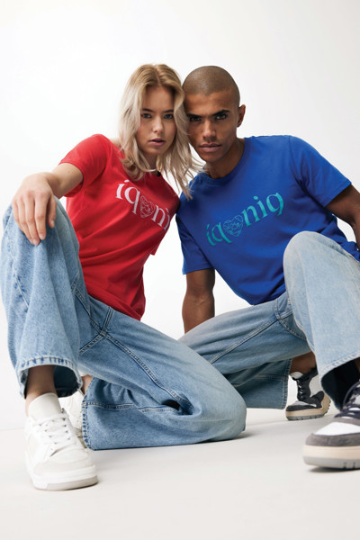 T-shirt en coton recyclé IQONIQ Brett - Bleu Royal / S