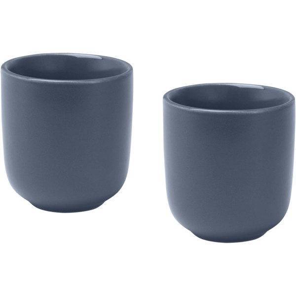 Tasses à expresso Male en céramique de 90 ml - set de 2 en finition mate - Bleu hale