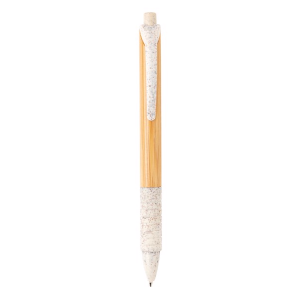 Stylo en bambou et fibre de paille - Blanc