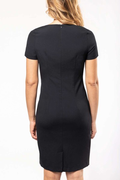 Short-Sleeved Dress - Black / 36
