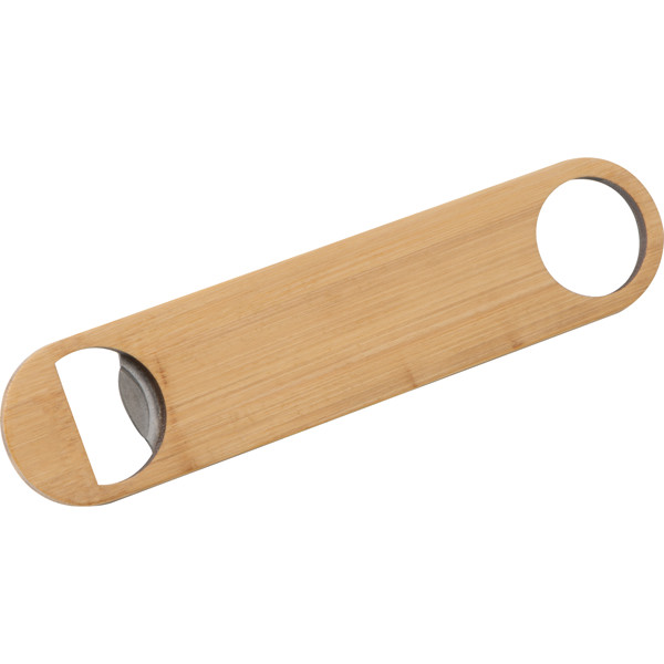 Bamboo-metal bottle opener COLIN - Beige