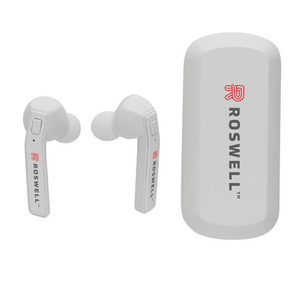 Free Flow TWS earbuds in charging case - White