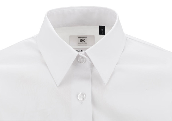 Black TieSSL / Women Poplin Shirt - White / XS