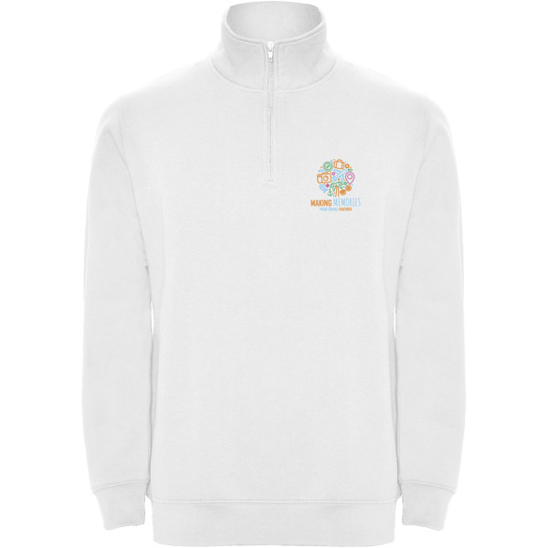 Pull zippé Aneto avec fermeture quart de zip - Blanc / XL