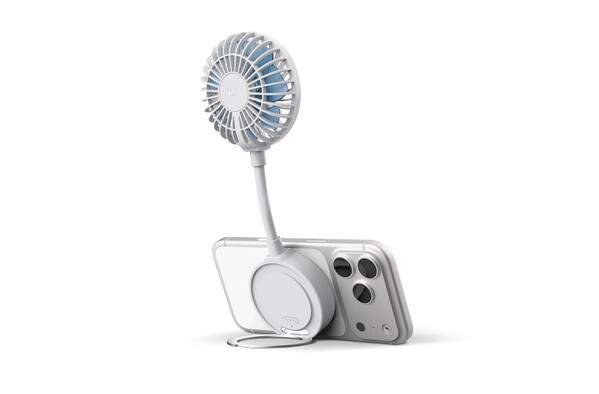 Fresh 'n Rebel Wireless Magnetic Fan with Phone Stand - White