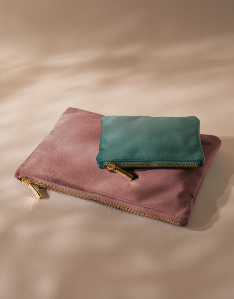 Velvet Accessory Pouch - Dark Emerald / S