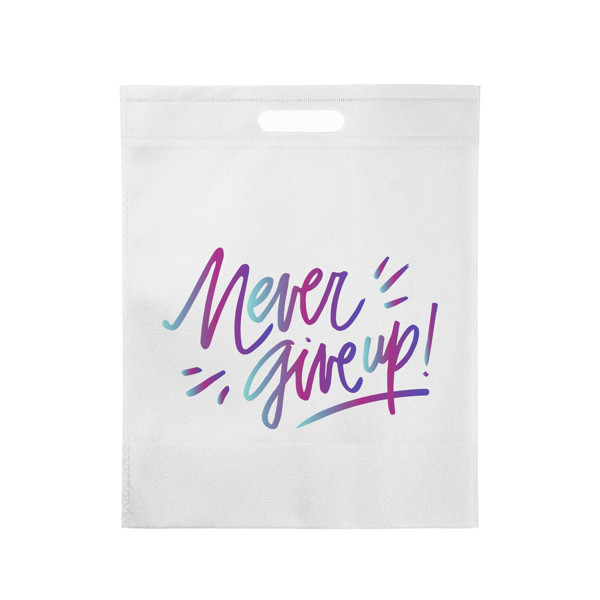 Bolsa personalizada de non-woven 80 g/m² con asas troqueladas