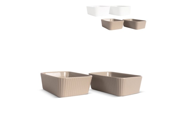 Sagaform Flora oven dish mini 2-pcs - White