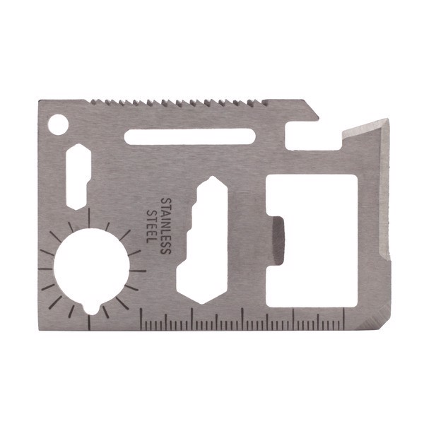 Credit card-shaped multitool - Silver