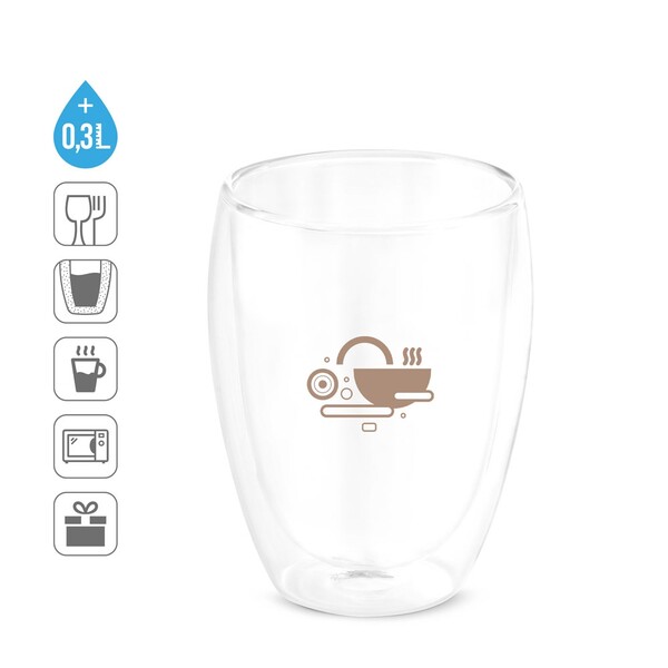 MACHIATO CUP. Čaša od borosilikatnog stakla 350 mL