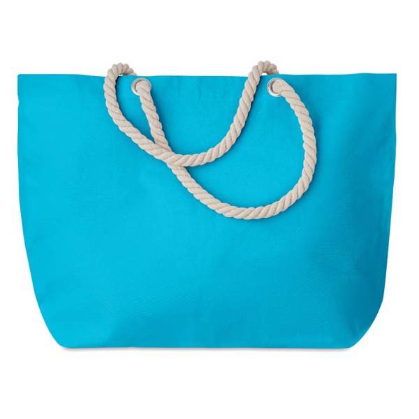 Beach bag with cord handle Menorca - Turquoise