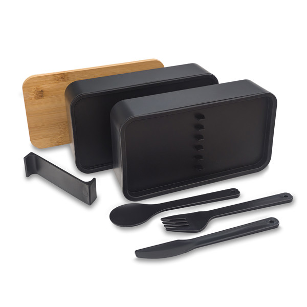 1000 ml Victor double lunch box - Black