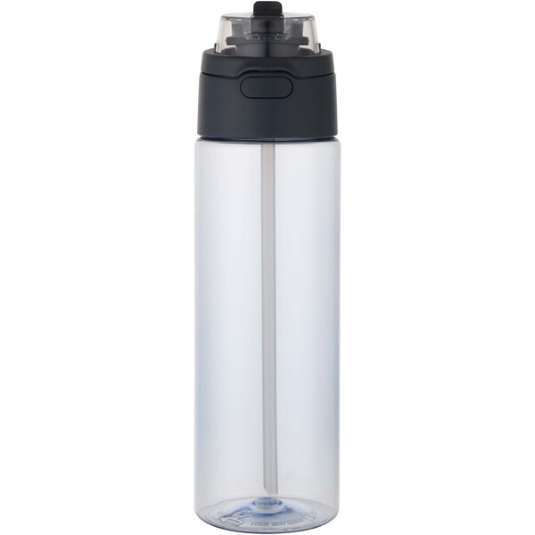 Theron 700 ml RCS recycled plastic water bottle with dual function lid and flip straw - Hale Blue