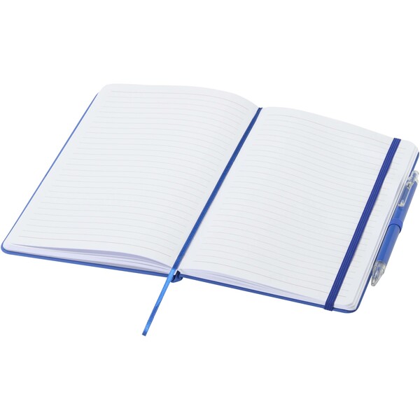 Spectrum A5 recycled notebook and ballpoint pen set - Royal Blue