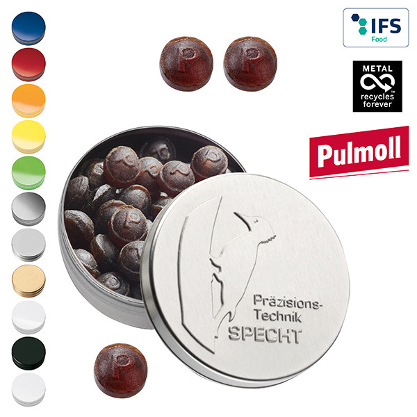 Xs Pocket Tin Emboss. Lid Pulmoll Orig.