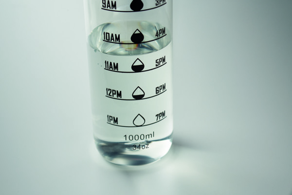 Sport-Trinkflasche RPET 1L Isforden Mark - Transparent