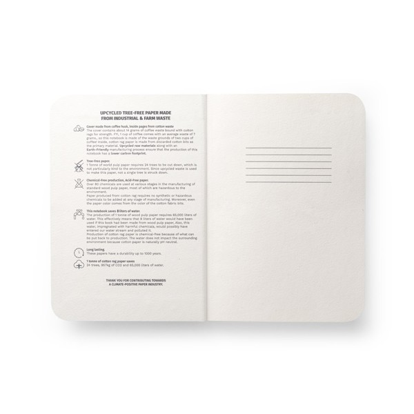 Bloco de notas A5 com capa semi-rígida