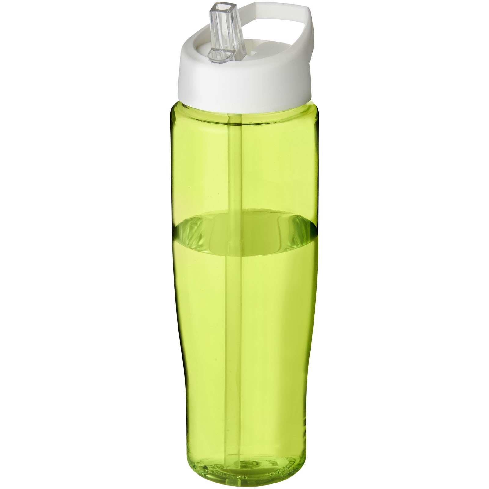 Bidon H2O Tempo® o pojemności 700 ml z wieczkiem z słomką - Limonka / Biały